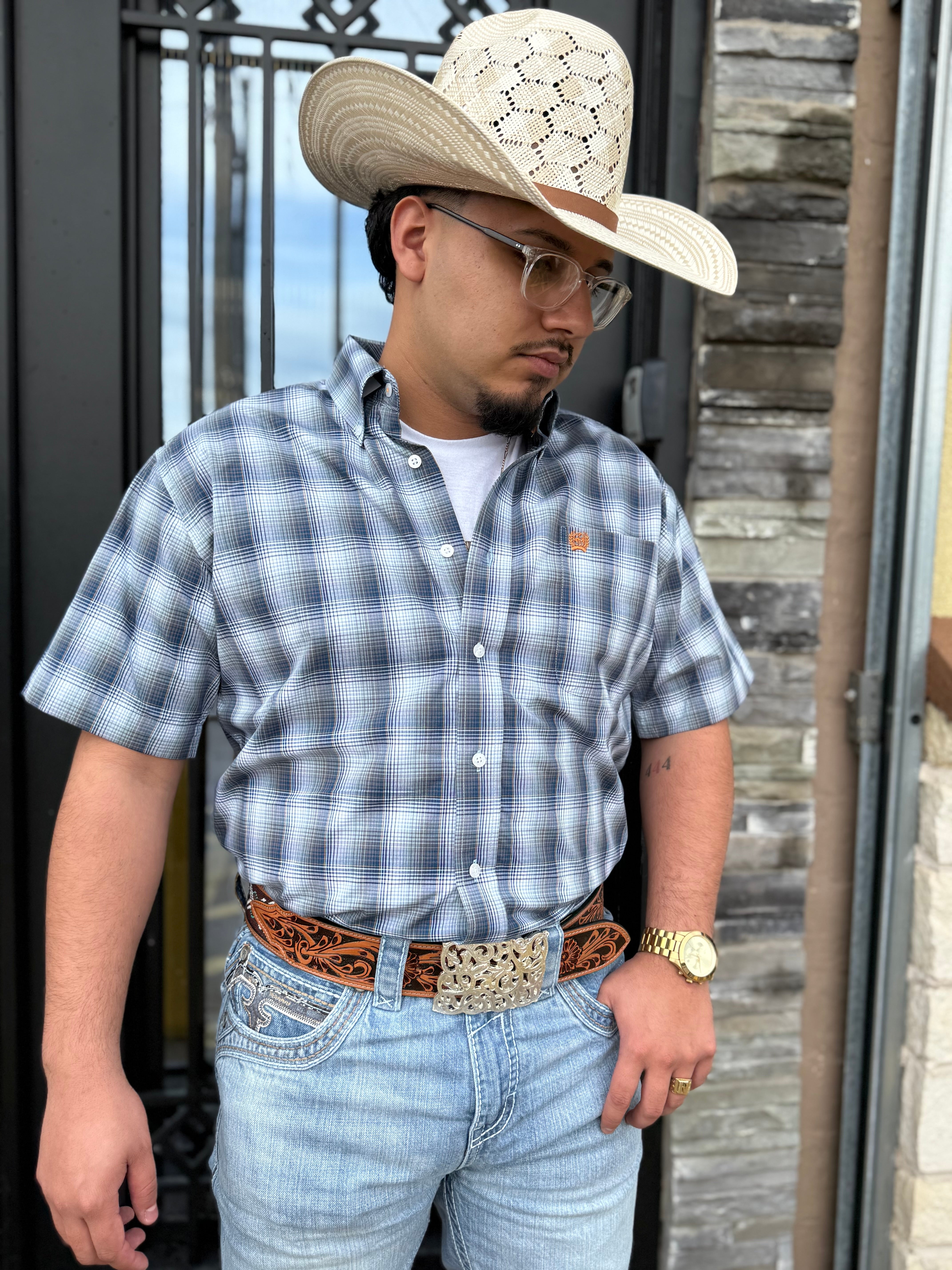 “ WALTER “ | 2 INCH IRON SPUR ™️ MEN WESTERN BELT BEADED CROSS