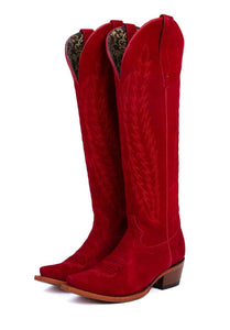 ‘’ANNE’’ GAMUZA ROJO WOMEN BOOTS