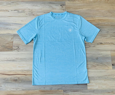 Mens ariat charger seal tee blue atoll | 10044960