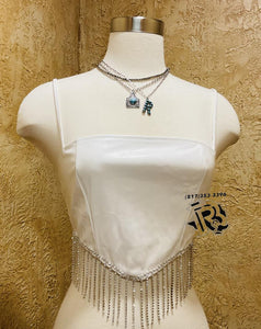 Lehila white  crop top