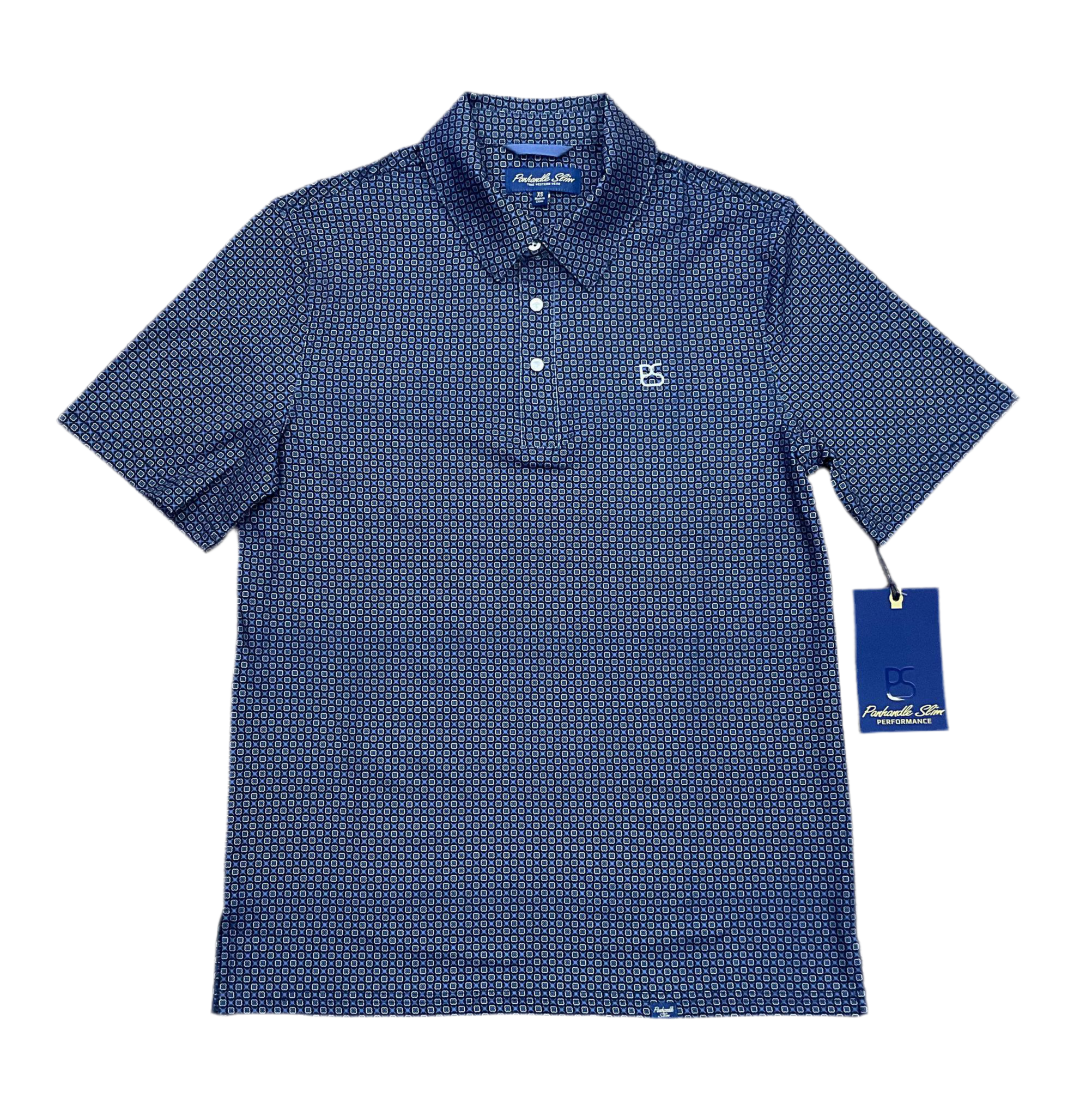 ‘’ALAN’’ MENS PANHANDLE NAVY POLO SHIRT |TM51T05712