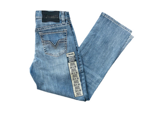 MEN’S ROCK & ROLL TWO TONE EMB TRADITIONAL REGULAR FIT LIGHT VINTAGE JEANS | BMHPD06233