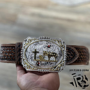 COWBOY AND CROSS “ MEN WESTERN BUCKLE – Botas Rojero