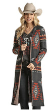 Load image into Gallery viewer, WOMENS AZTEC DUSTER LIGHT BLUE ROCK &amp; ROLL | RRWT95R0CF