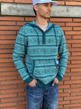 Load image into Gallery viewer, ROCK &amp; ROLL MENS SWEATER HOODIE TEAL |BM94T02086