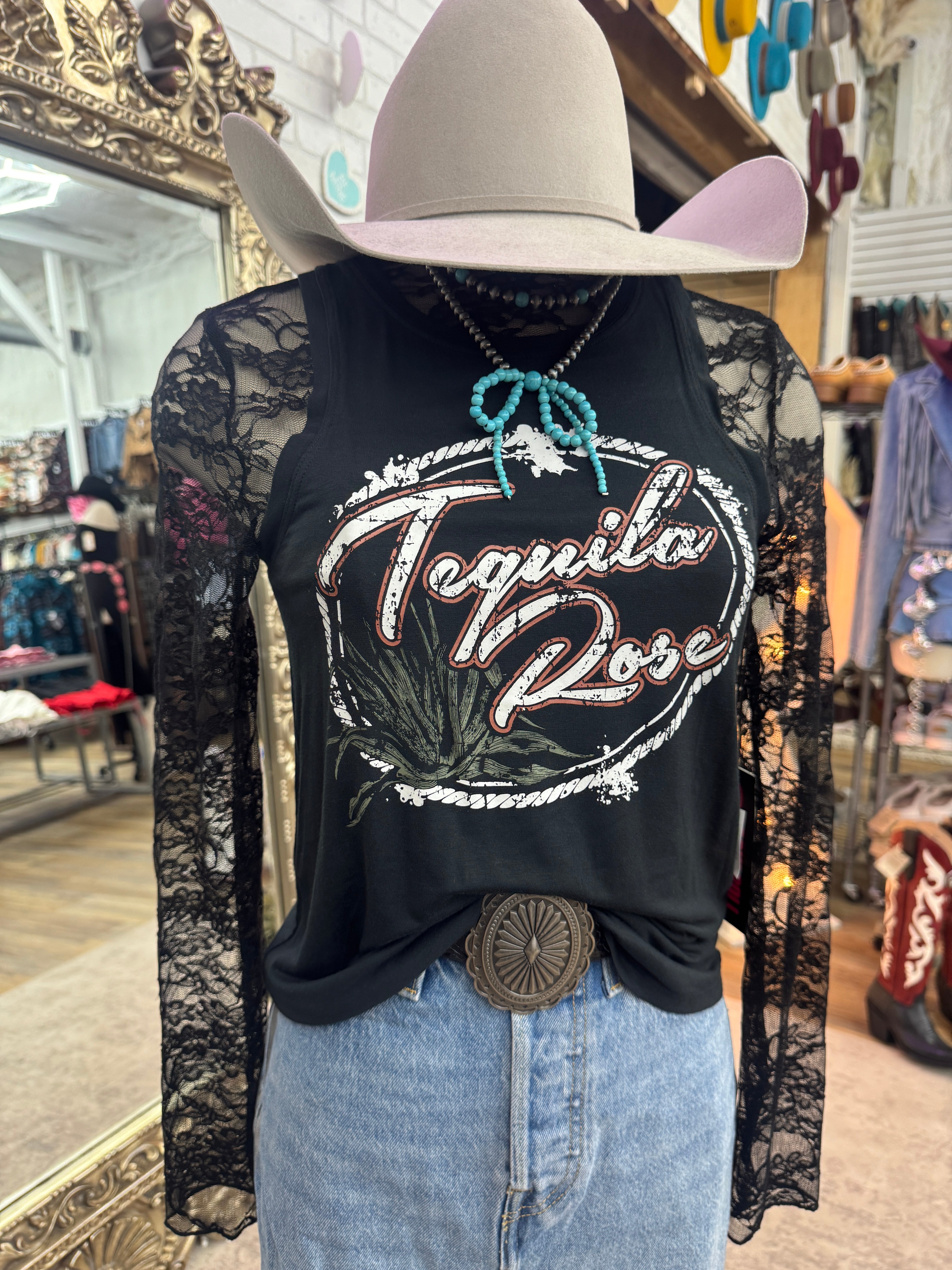 Womens tequila rose tank black panhandle | RRWT20R16Z