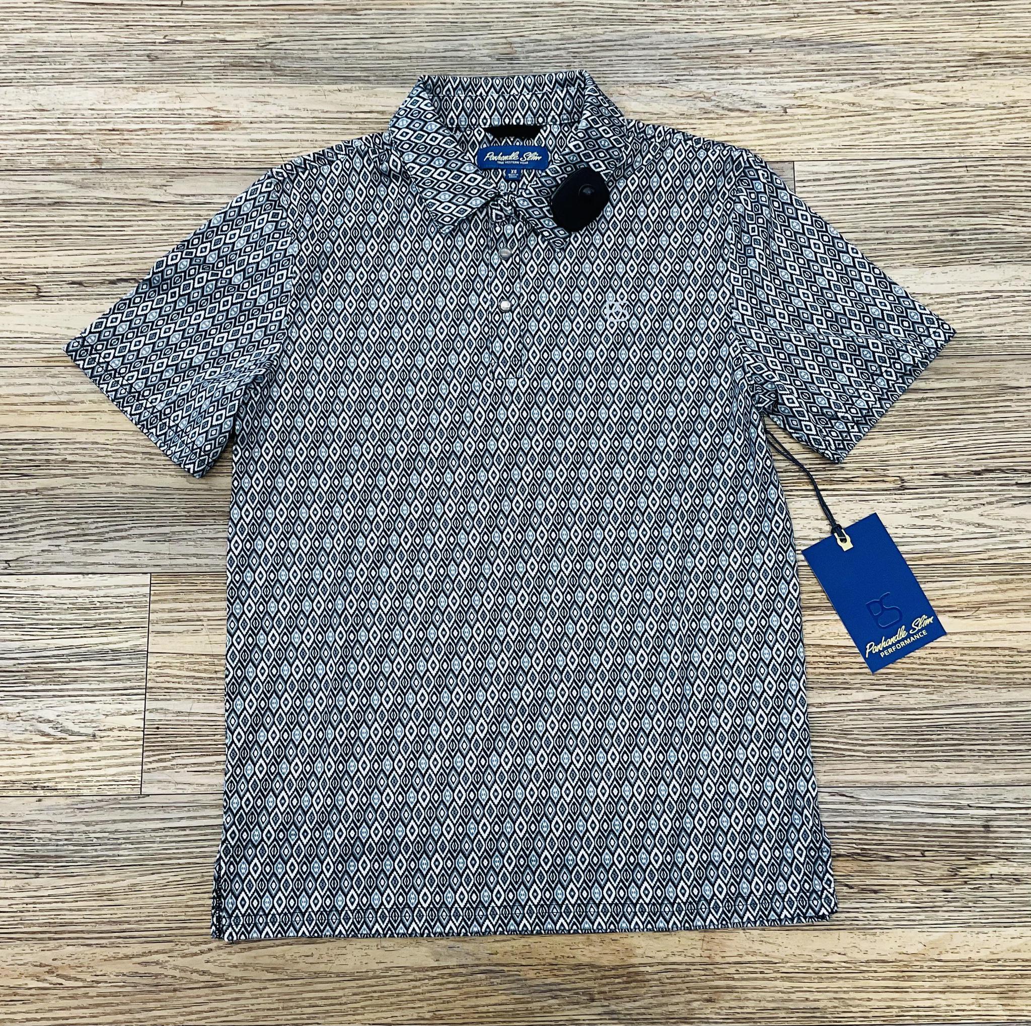 ‘’JOHN’’ MENS PANHANDLE SLIM BLACK POLO |TM51T05709