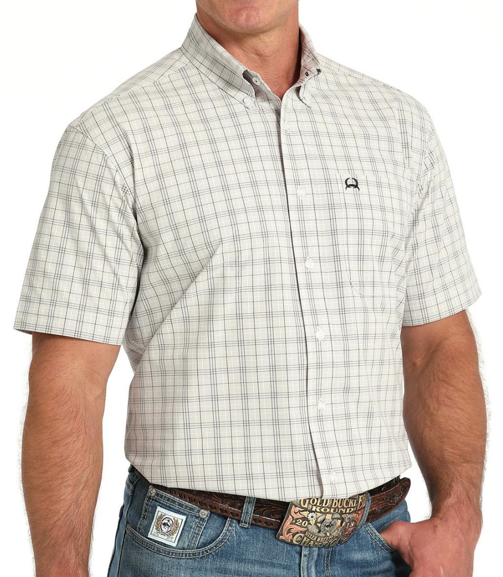 Cinch Mens White ARENAFLEX Short Sleeve Shirt | MTW1725002