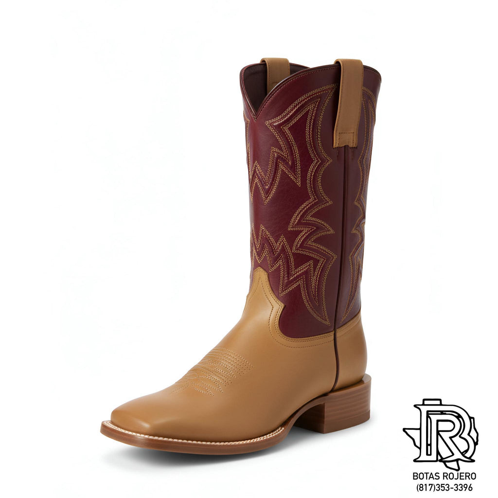 “ CASEY GOLD “ | IRON SPUR ™️ WESTERN SQUARE TOE BOOTS