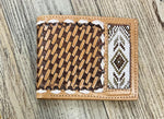 “ Damian  “ |IRON SPUR WESTERN CO. MEN BI FOLD WESTERN TOOLED LEATHER WALLET BEADED