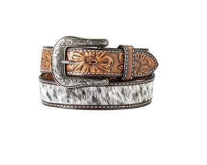 ANGEL RANCH WOMEN'S SPOTTED CALF HAIR WESTERN BELT |D140006302