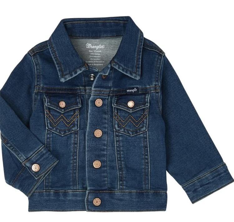 BABY & TODDLERS  LONG SLEEVE CLASSIC DENIM JACKET IN DARK BLUE | 10PQK126D