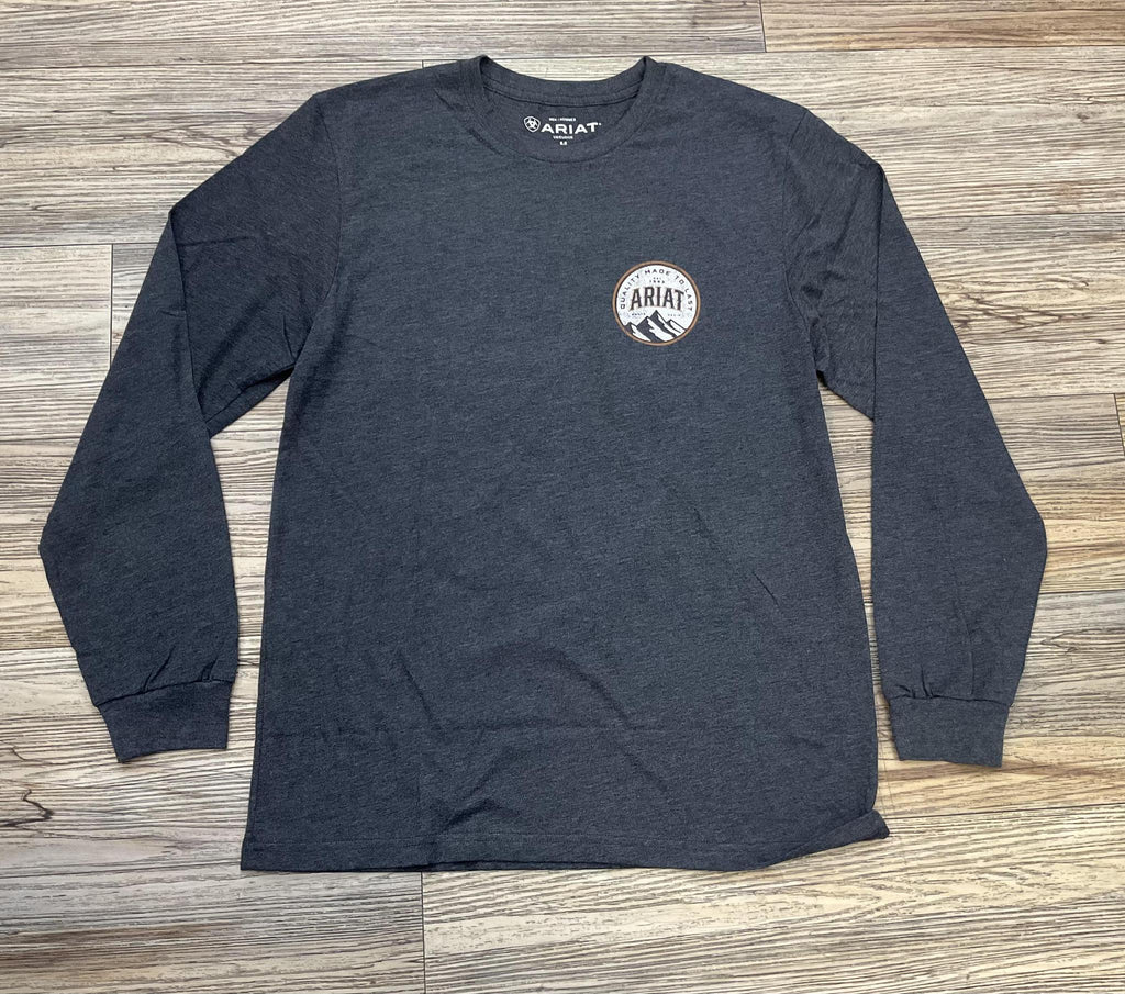 ARIAT MEN’S CHARCOAL LONG SLEEVE SHIRT |10065903