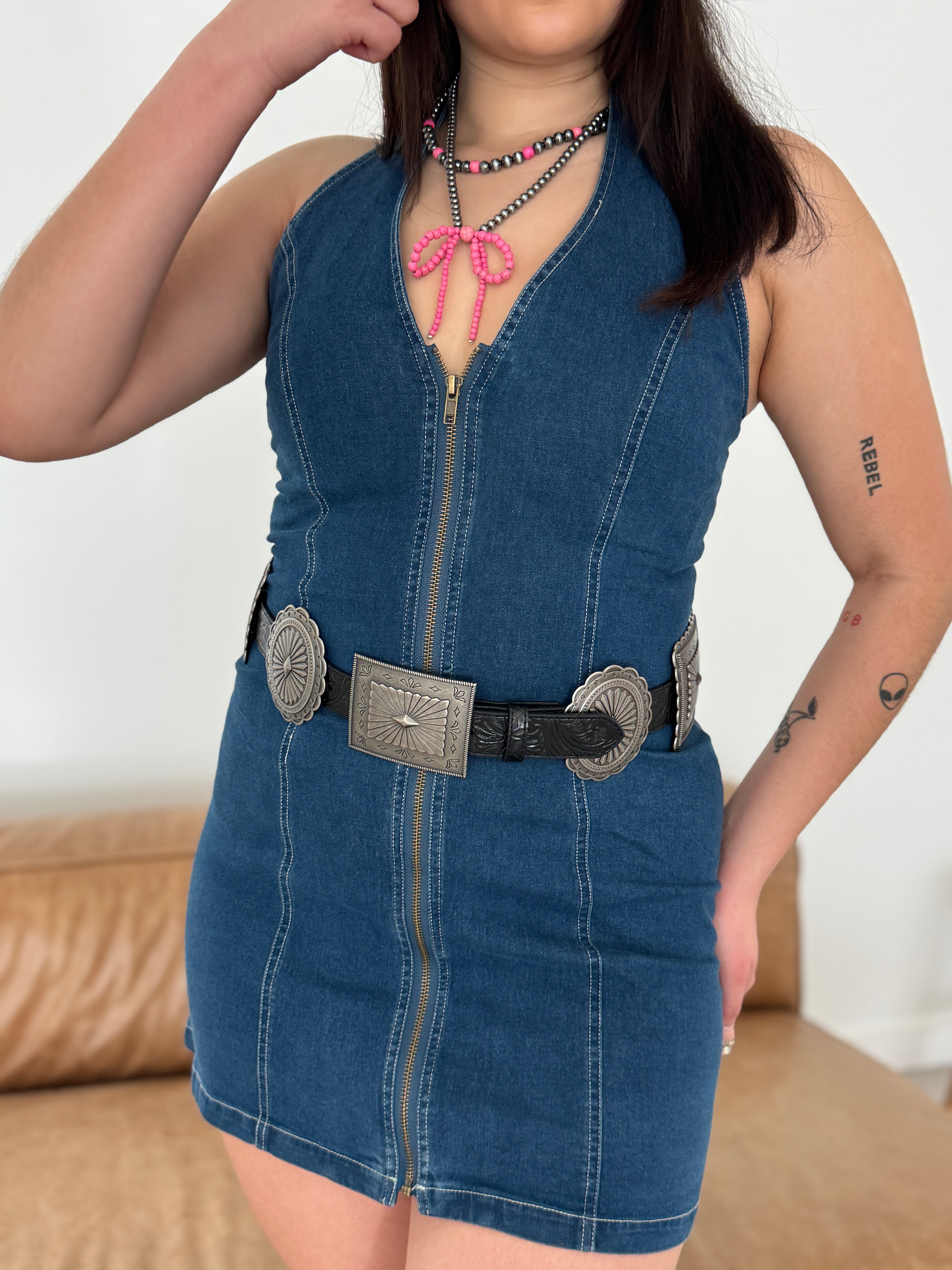 ‘’LINA’’ DENIM DRESS