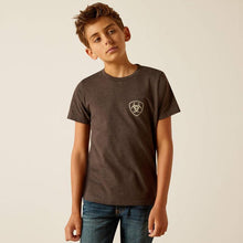 Load image into Gallery viewer, BOYS ARIAT RIDER LABEL T-SHIRT CHARCOAL HEATHER | 10051433