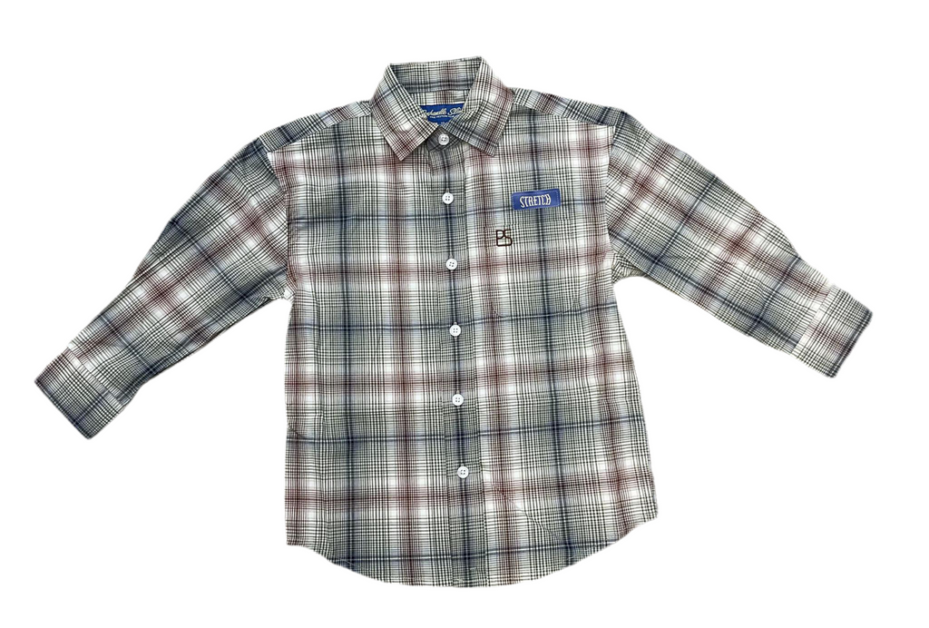 ‘’GABRIEL’’ BOY’S PANHANDLE TAUPE LONG SLEEVE SHIRT |SBB2S07413