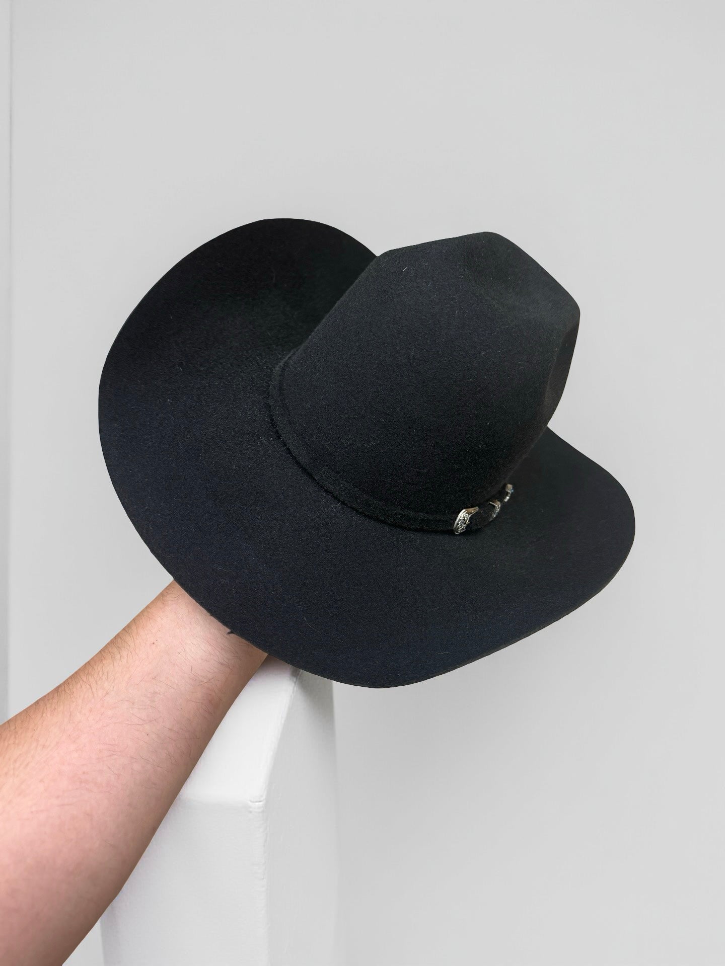 4X BLACK | IRON SPUR ™️ WOOL HAT CROWN 6” BRIM 4 1/4 “