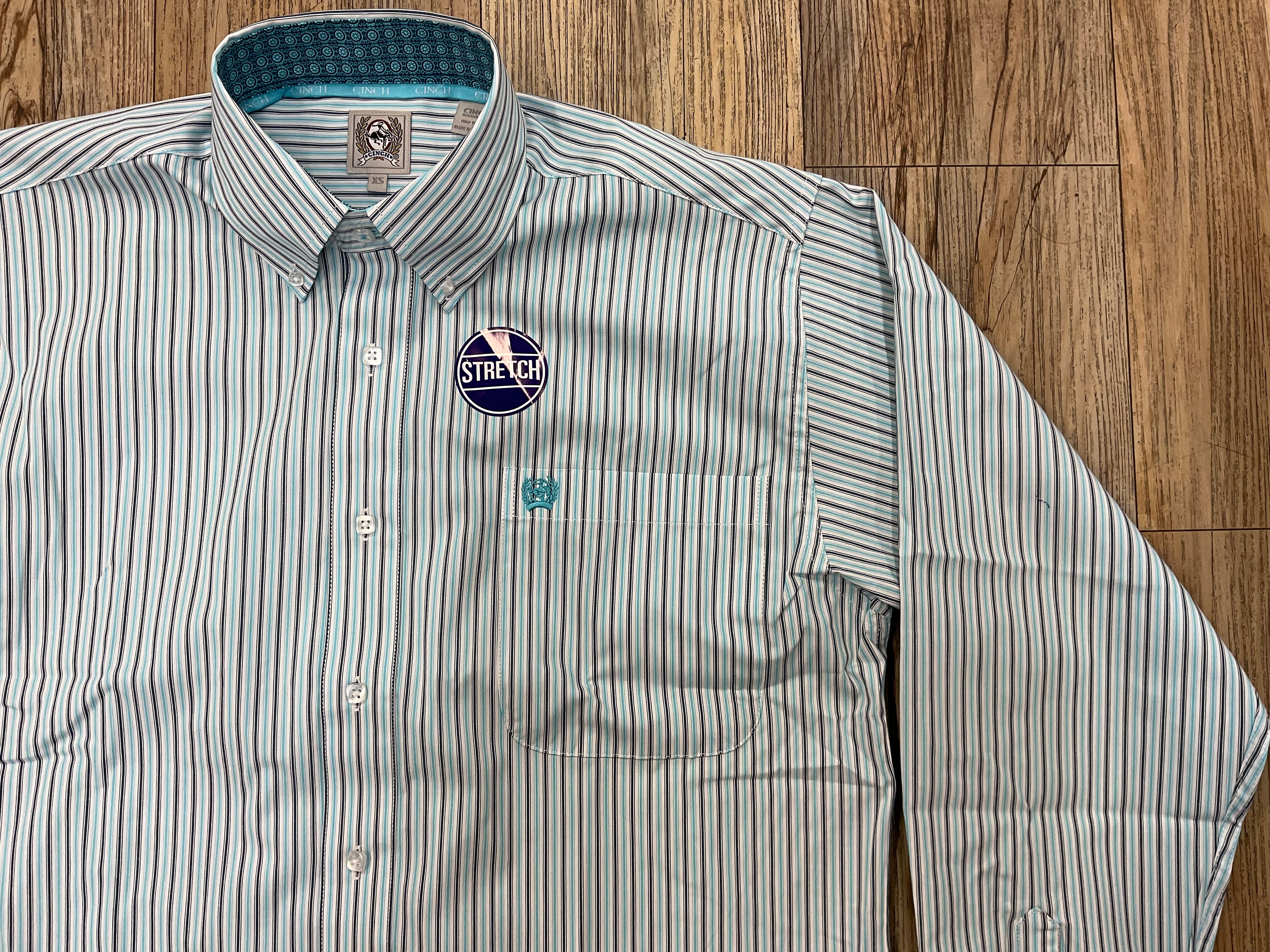 ‘’LIAM’’ CINCH MENS WHITE LONG SLEEVE SHIRT |MTW1105899