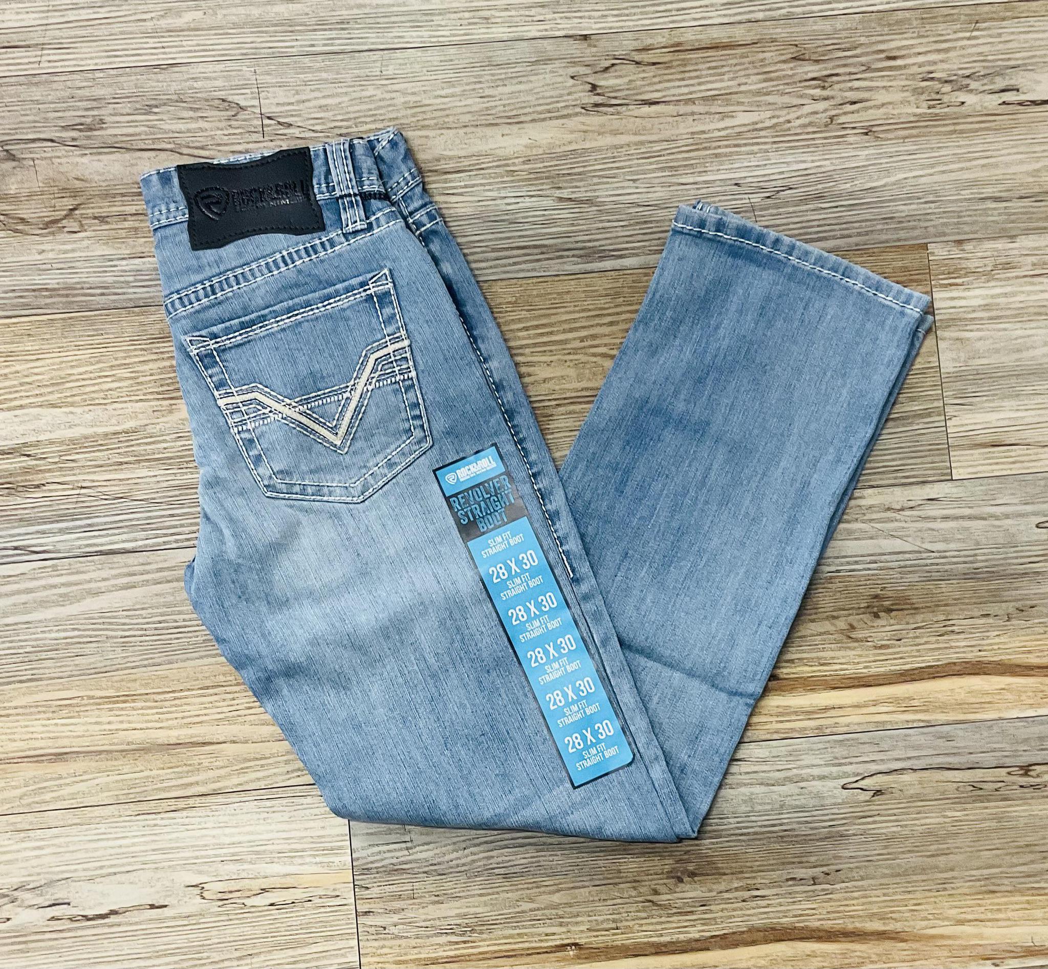 MEN’S ROCK & ROLL SLIM FIT STRAIGHT BOOT LIGHT VINTAGE JEANS | BM1RD06219 BLUE LABEL
