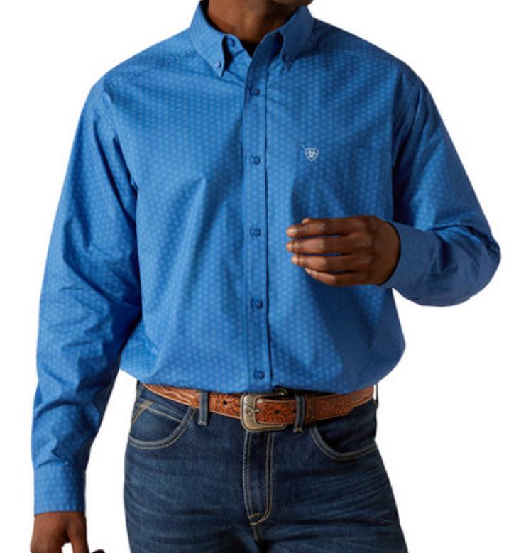 ARIAT MEN’S  STRATFORD CLASSIC ROYAL BLUE LONG SLEEVE SHIRT | 10062238