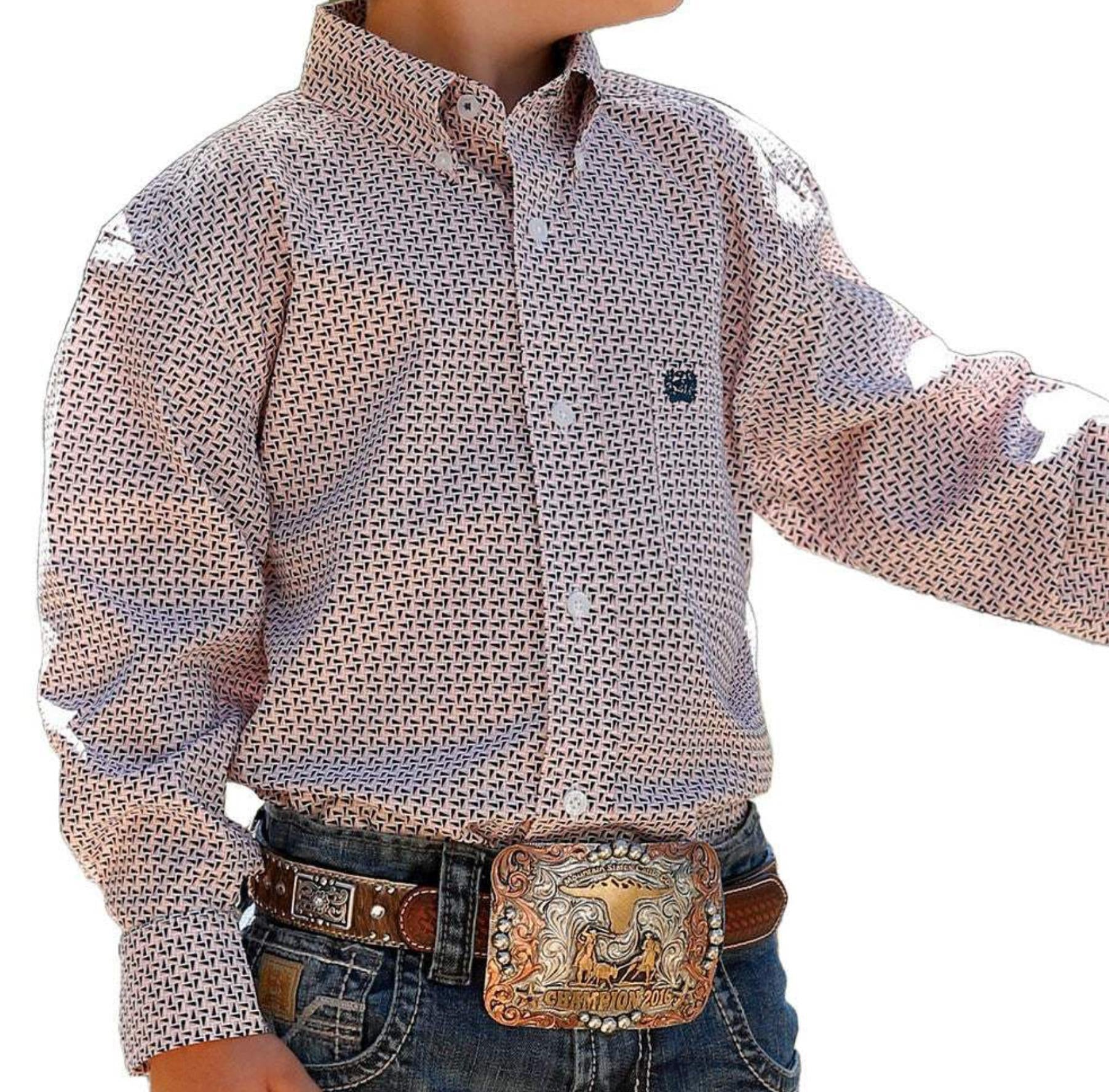 BOY'S CINCH WESTERN SHIRT (MTW7060279)