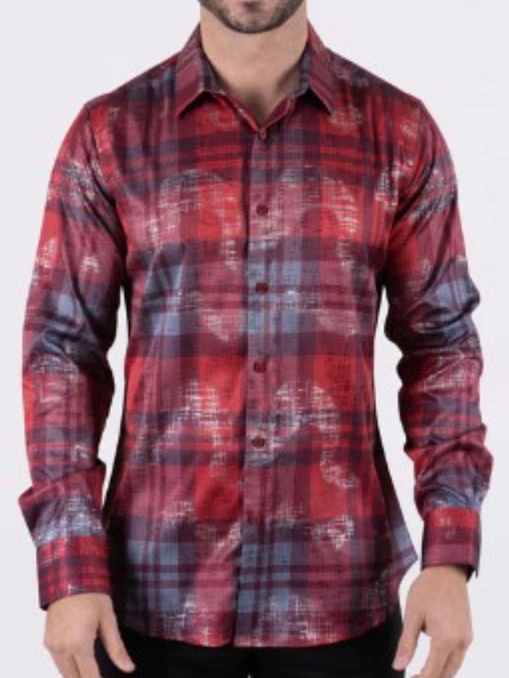 ‘’LEO’’  MENS PLATINI RED SHIRT