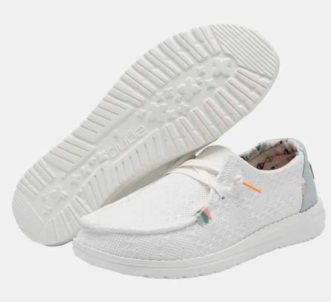 ‘’SAIRA’’ HEY DUDE Wendy Boho white crochet | 12141-0164