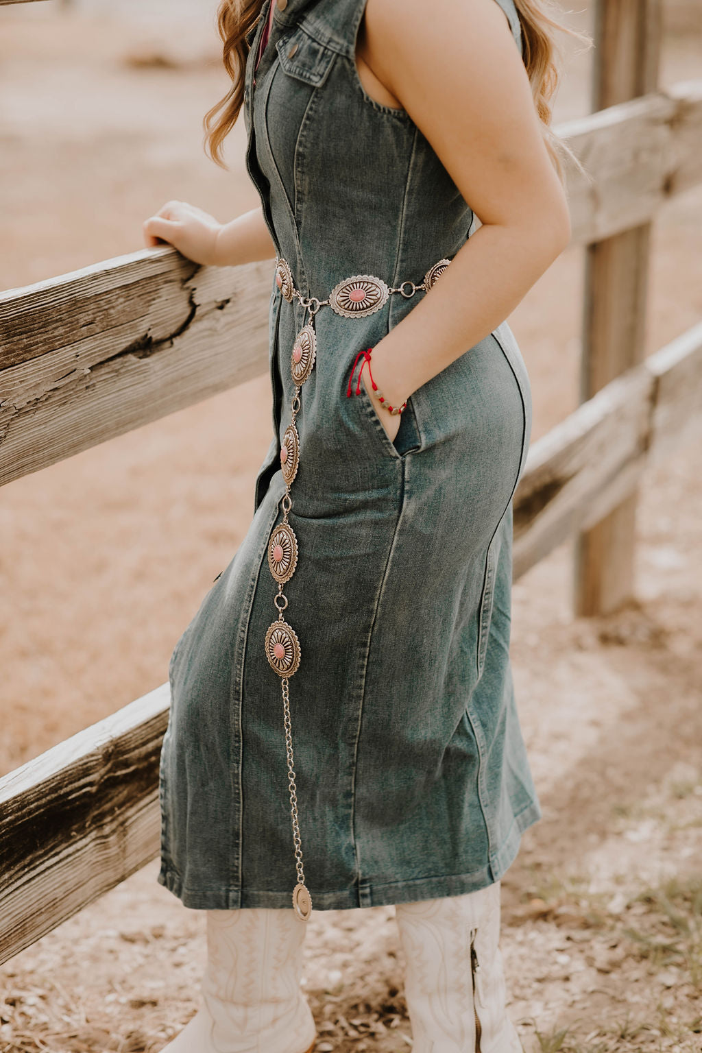 DENISS DENIM DRESS Botas Rojero