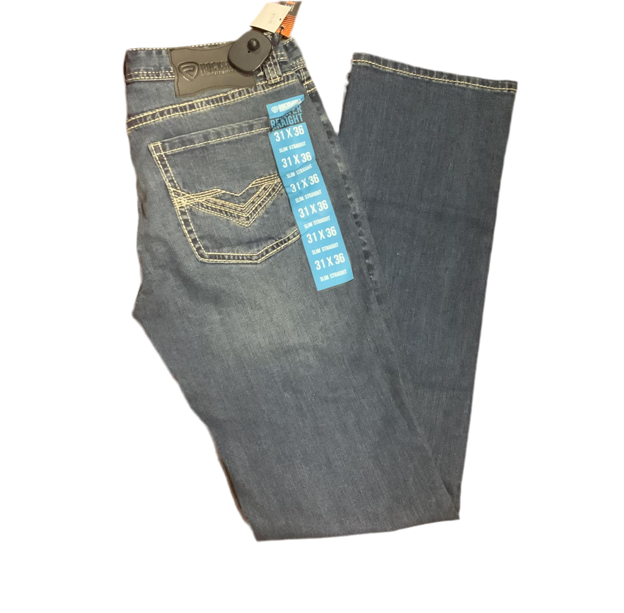 MENS SLIM STRAIGHT ROCK & ROLL JEANS LIGHT NAVY  | M1R3586 BLIUE LABEL
