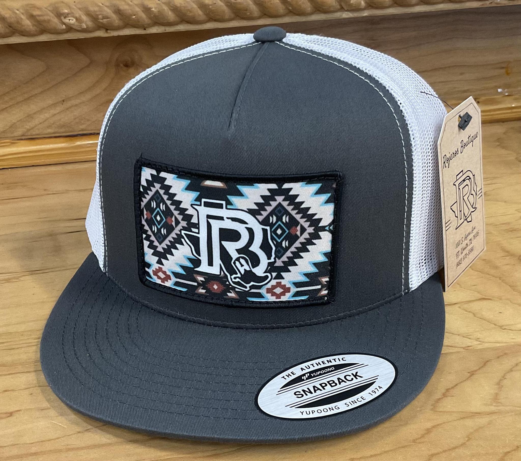 “ Sebastian “ | WESTERN CAP BY BR AZTEC WHITE/GRAY