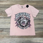 WOMEN’S ROCK & ROLL PINK WESTERN GRAPHIC TEE | BW21T06465