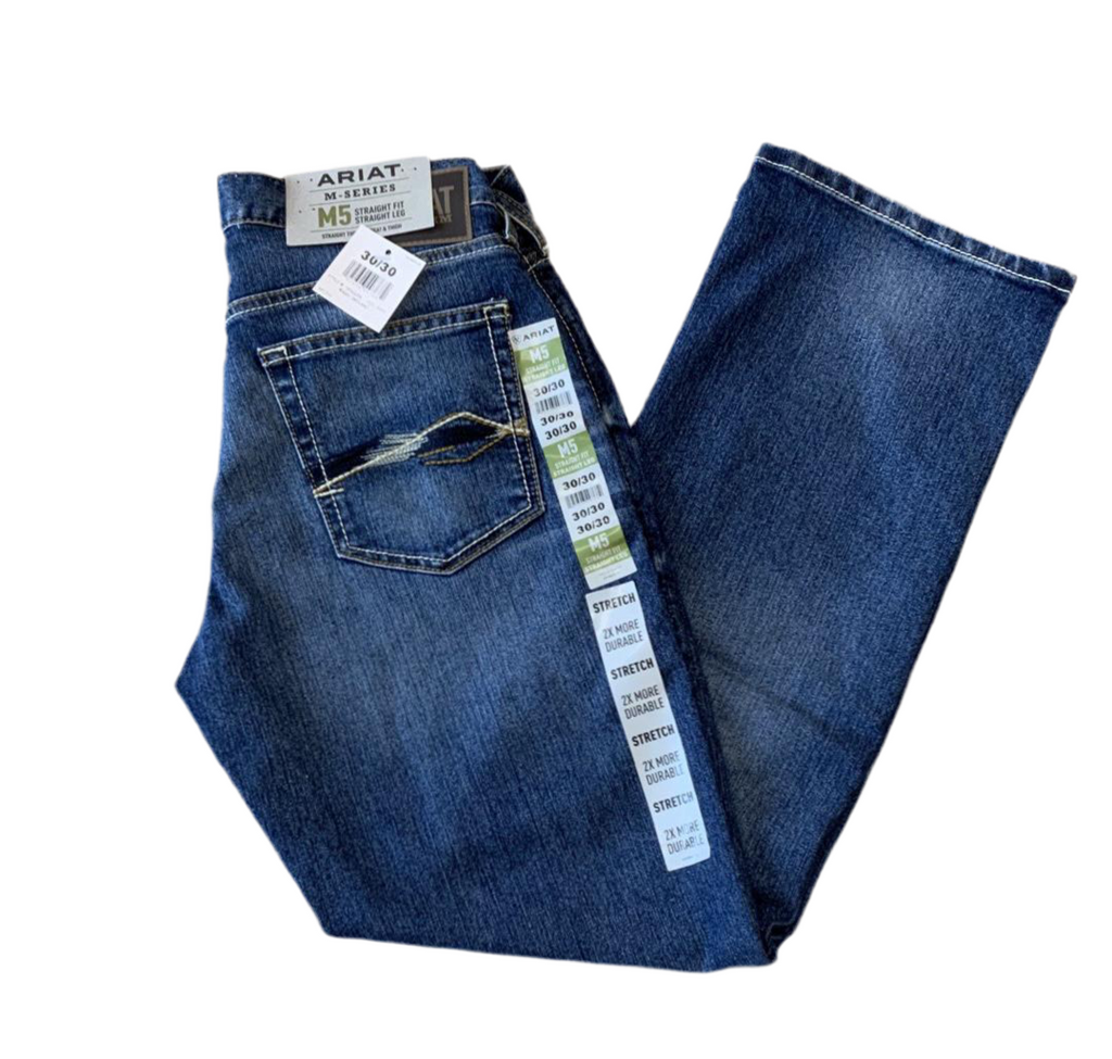 Mens ariat M5 straight fit wash; skyland jean |10044376 M5