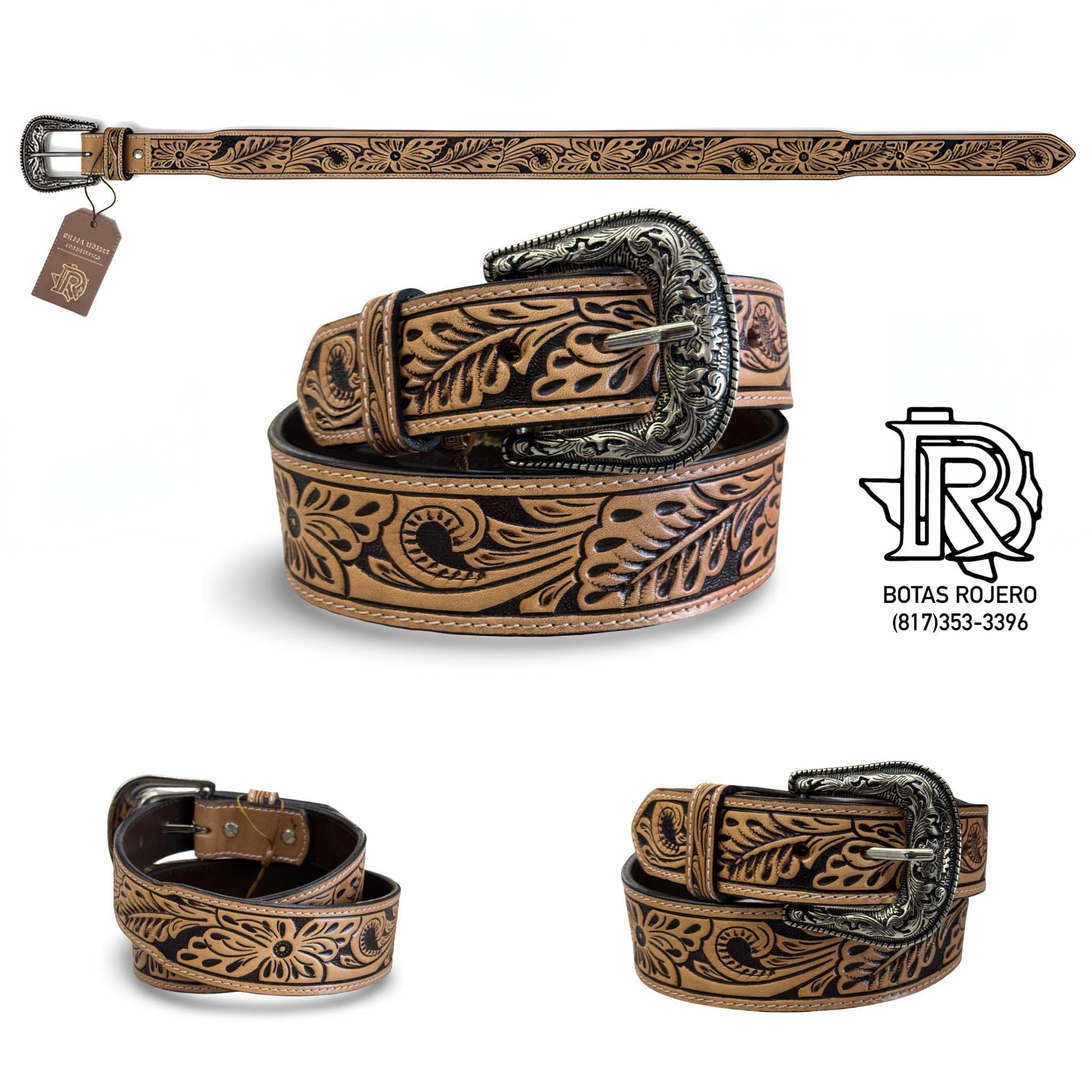 “ OAK TRAIL TOOLED “ IRON SPUR WESTERN BELT 1.75 INCH TAPPER TO 1.5 INCH