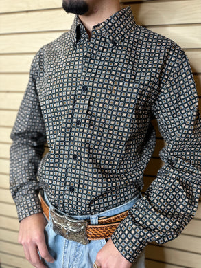 Cinch Men's Black  Long Sleeve Modern Fit Western Shirt |MTW1347090