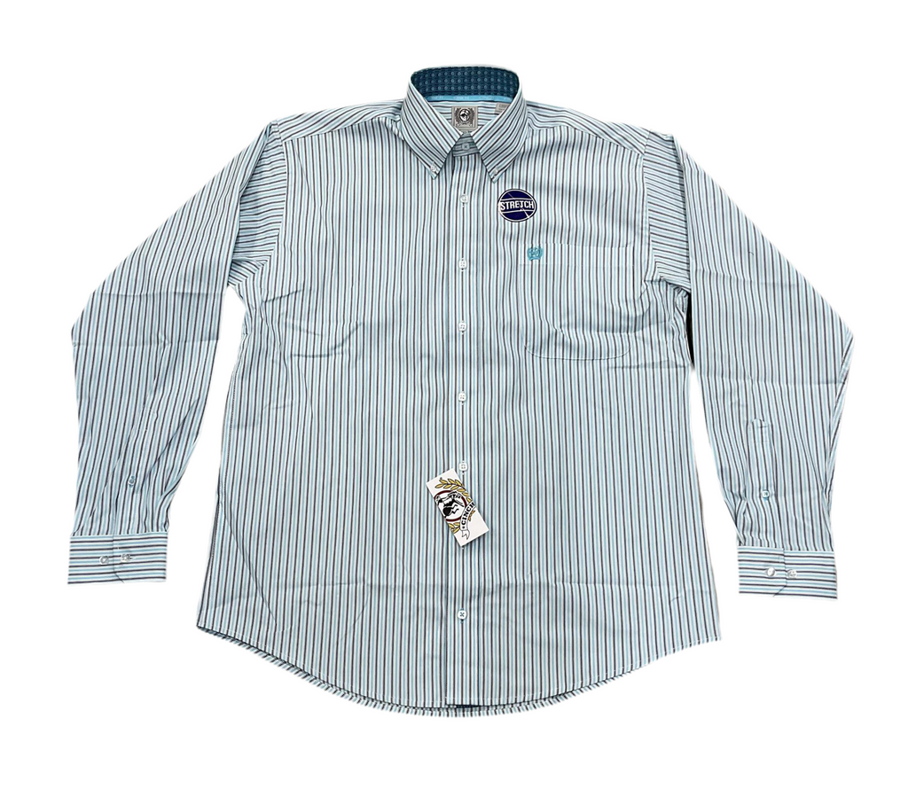 ‘’LIAM’’ CINCH MENS WHITE LONG SLEEVE SHIRT |MTW1105899