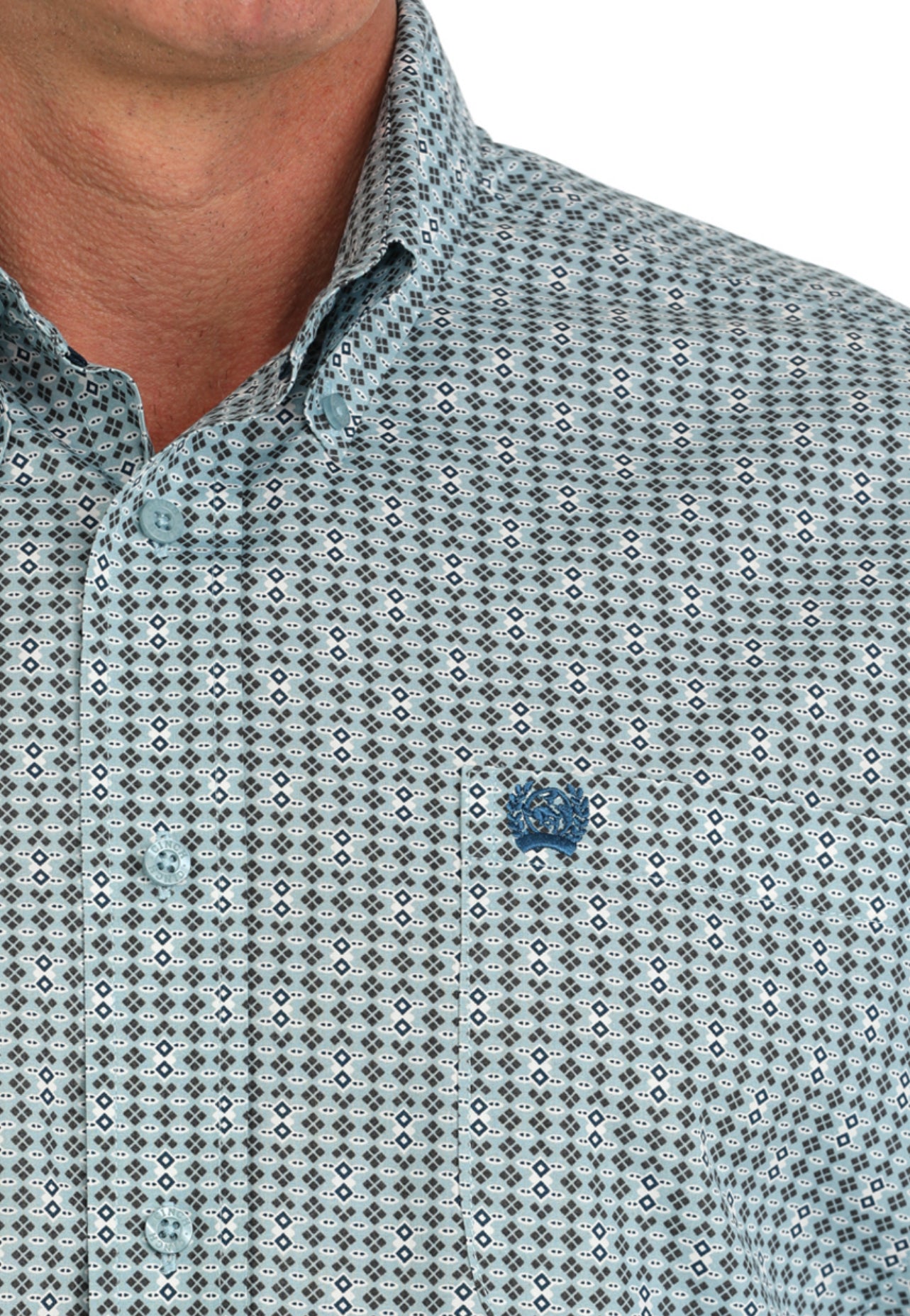 MEN’S CINCH SHORT SLEEVE GREEN SHIRT |MTW1111475
