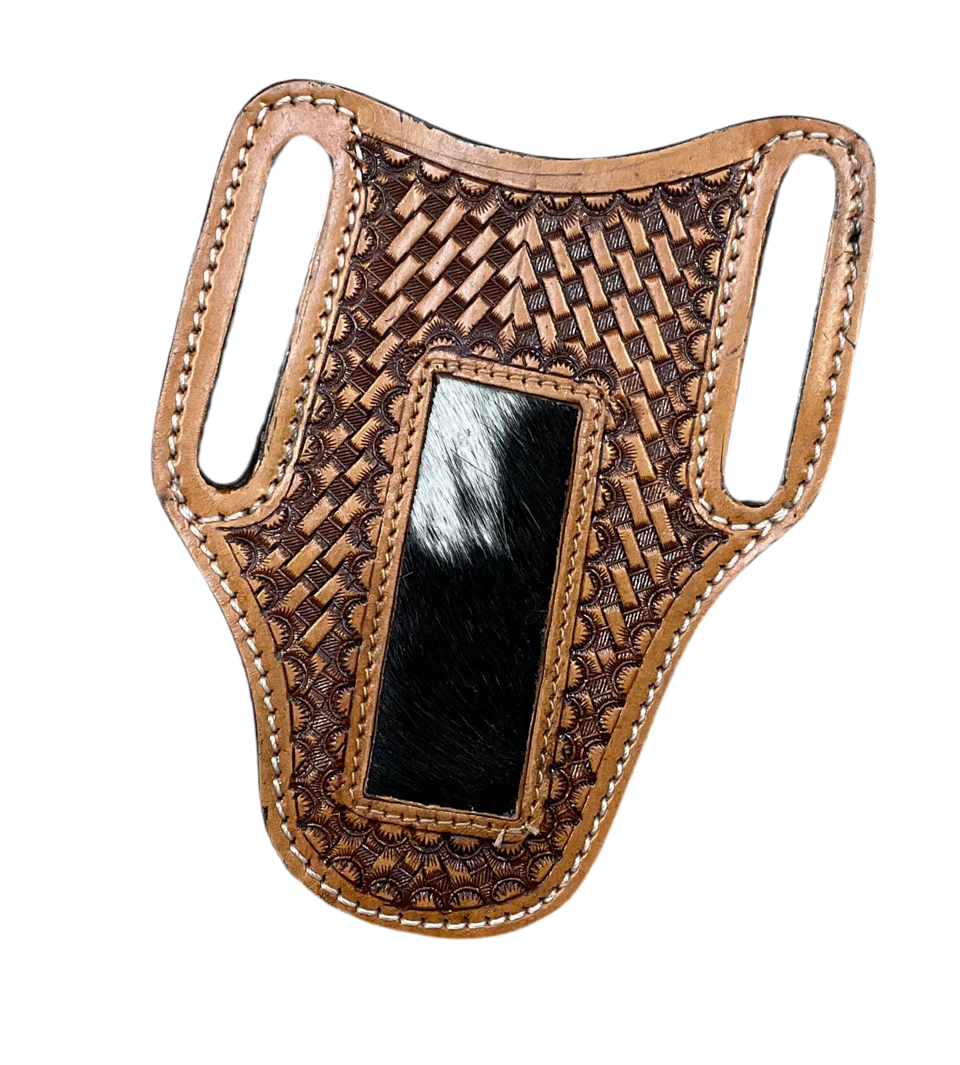 “ PAUL “ |  KNIFE SHEATH WESTERN TOOLED LEATHER| IRON SPUR