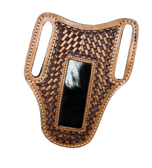 “ PAUL “ |  KNIFE SHEATH WESTERN TOOLED LEATHER| IRON SPUR