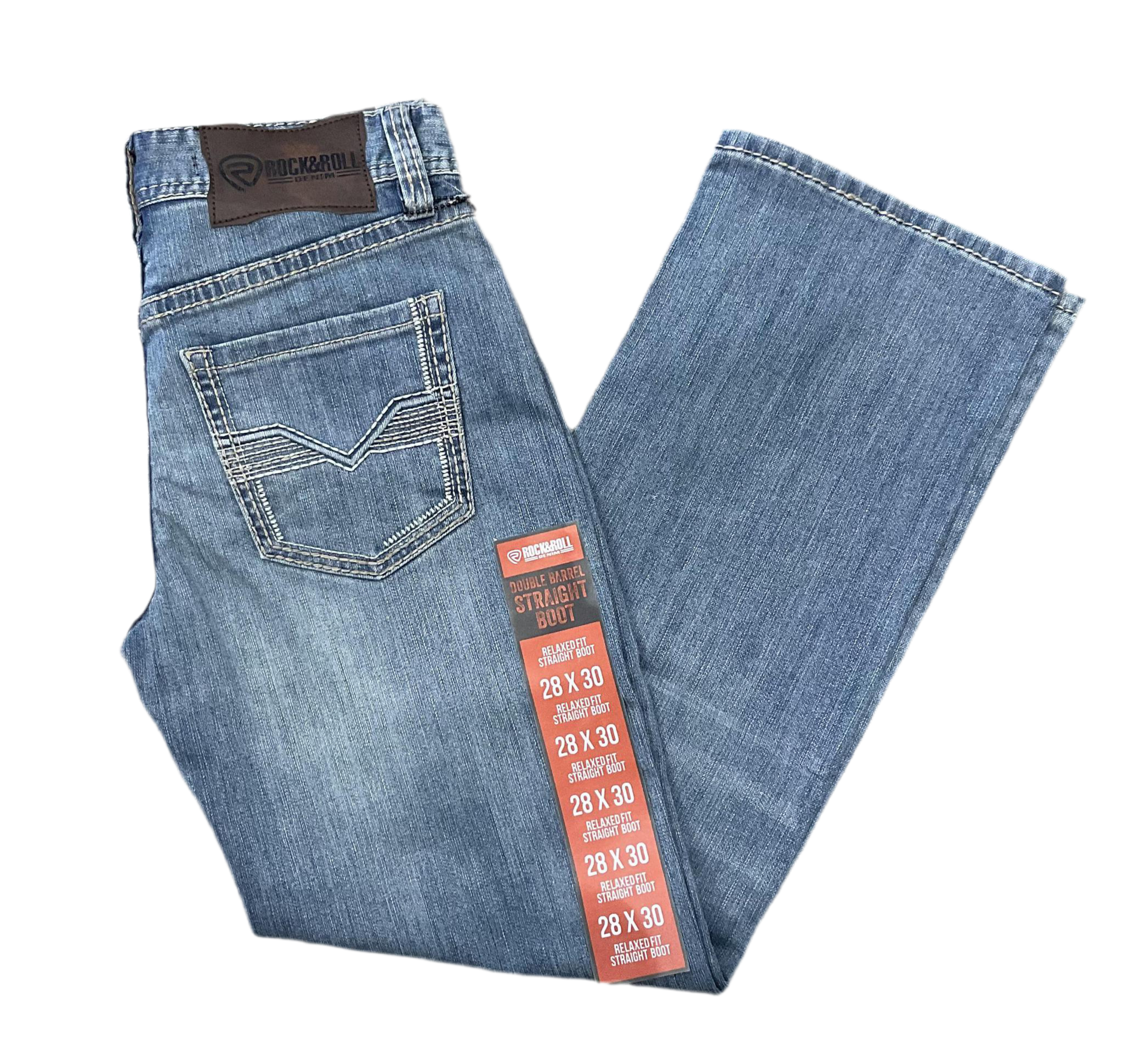 Men’s Rock & Roll Double Barrel Straight Boot Light Vintage Jeans |BM0SD06125 Red Label