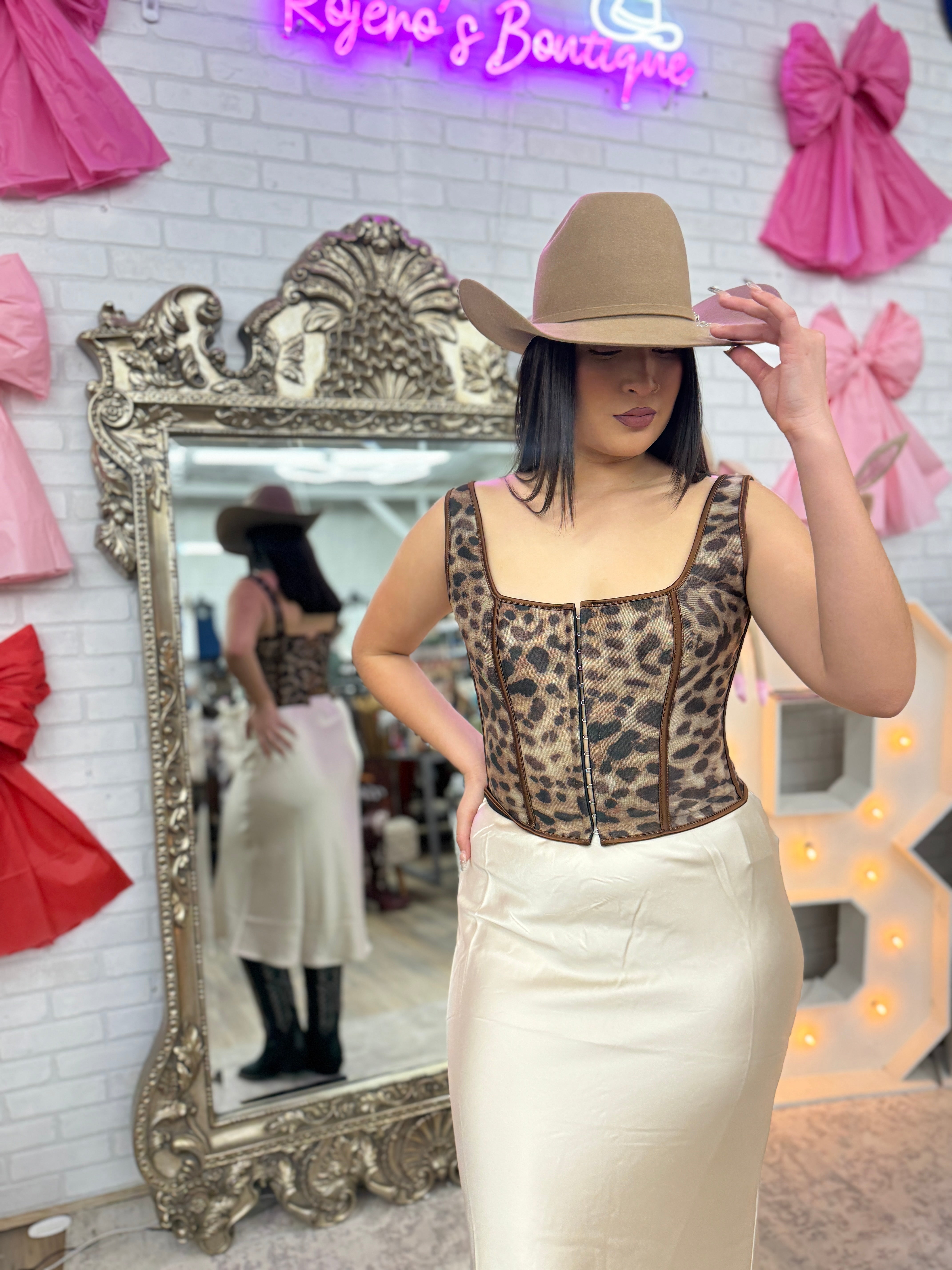 ‘’WENDY’’ LEOPARD CORSET