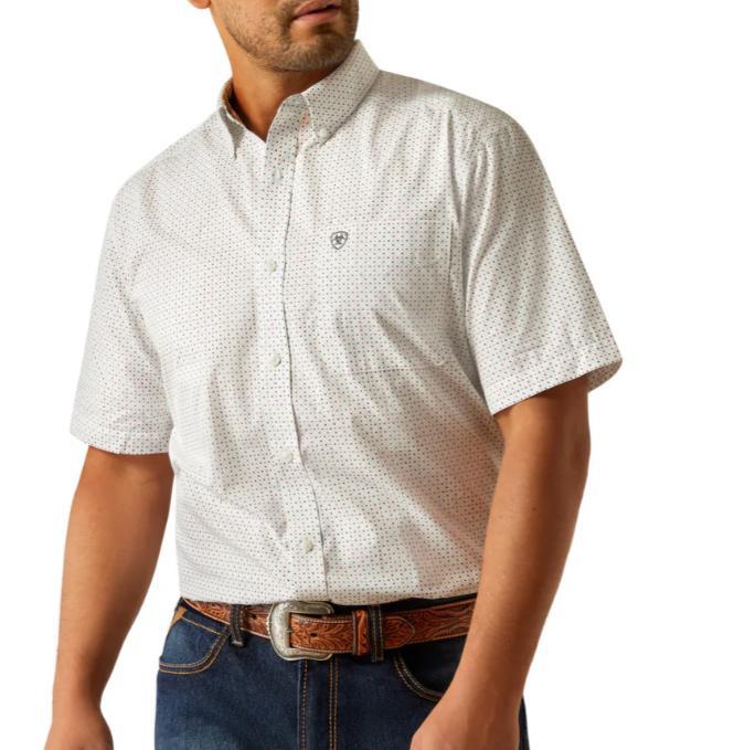 ARIAT MENS WF EDDY WHITE LONG SLEEVE SHIRT |10058744