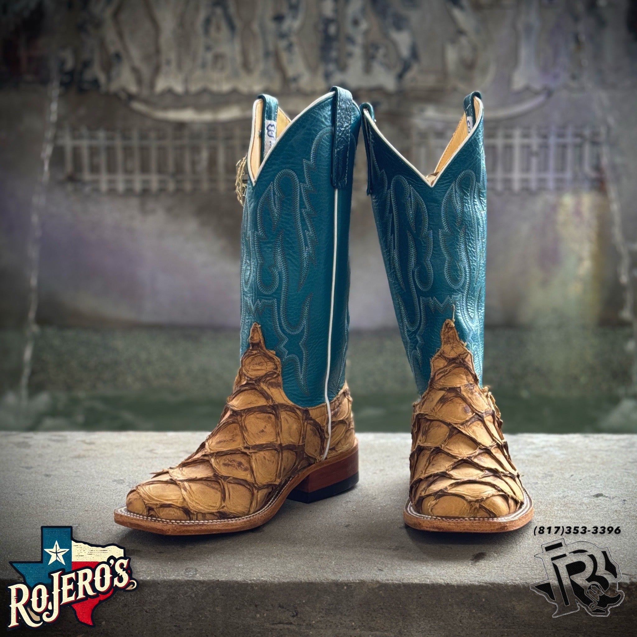 ANDERSON BEAN | FISH MEN SQUARE TOE WESTERN BOOTS MATTE