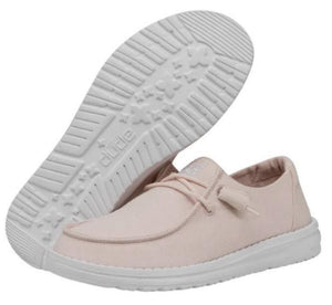 ‘’ISABEL’’Hey Dude Pink Wendy Slub Canvas Woman's Casual Shoes | 40063-680