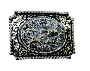 Belt Buckle |Praying Cowboy Rectangular Belt Buckle Wild West Living |TBB4580CC