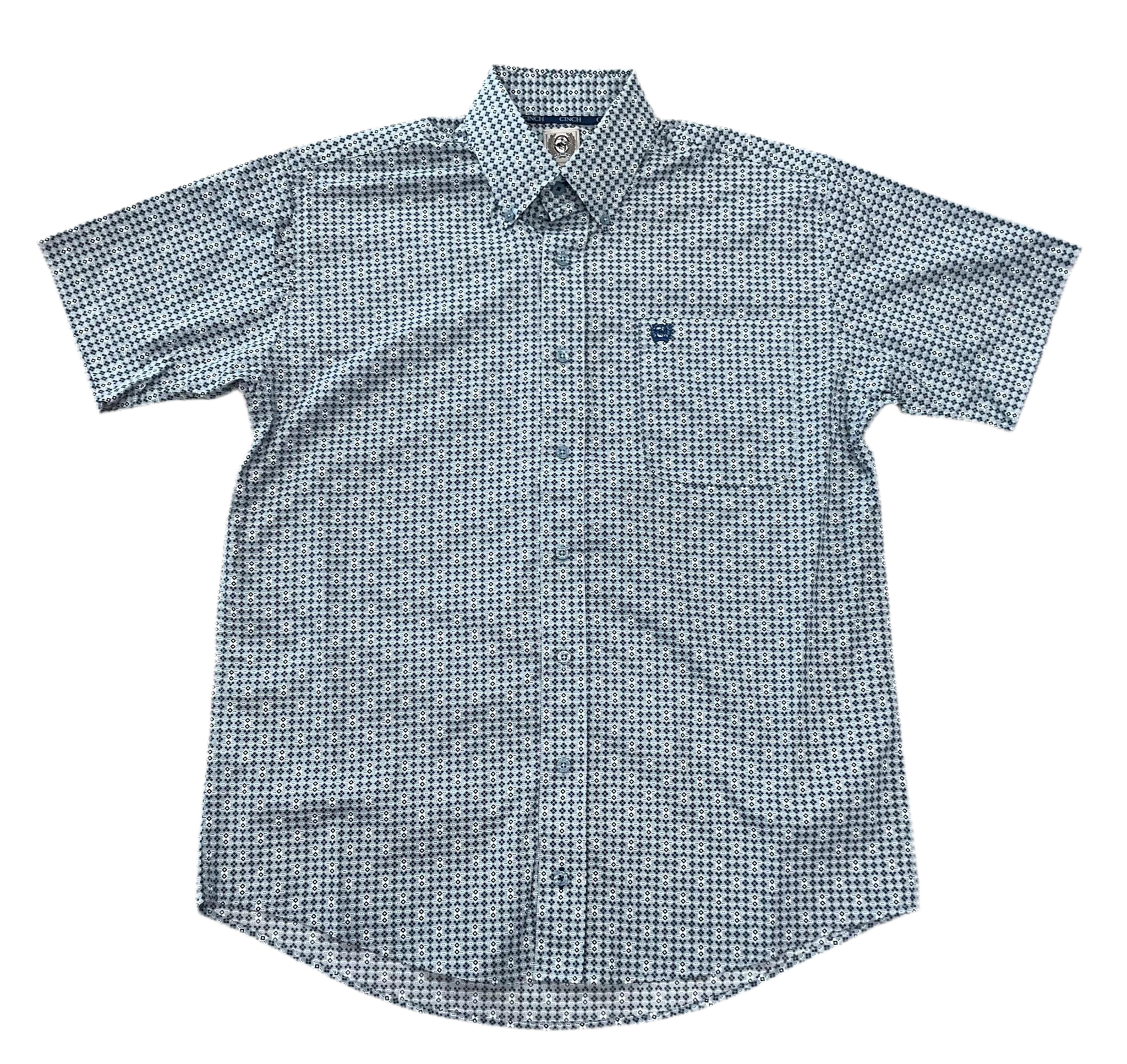 MEN’S CINCH SHORT SLEEVE GREEN SHIRT |MTW1111475
