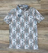 Load image into Gallery viewer, “ Dan “ | MENS PANHANDLE AZTEC STRIPE POLO NATURAL BM51T03484