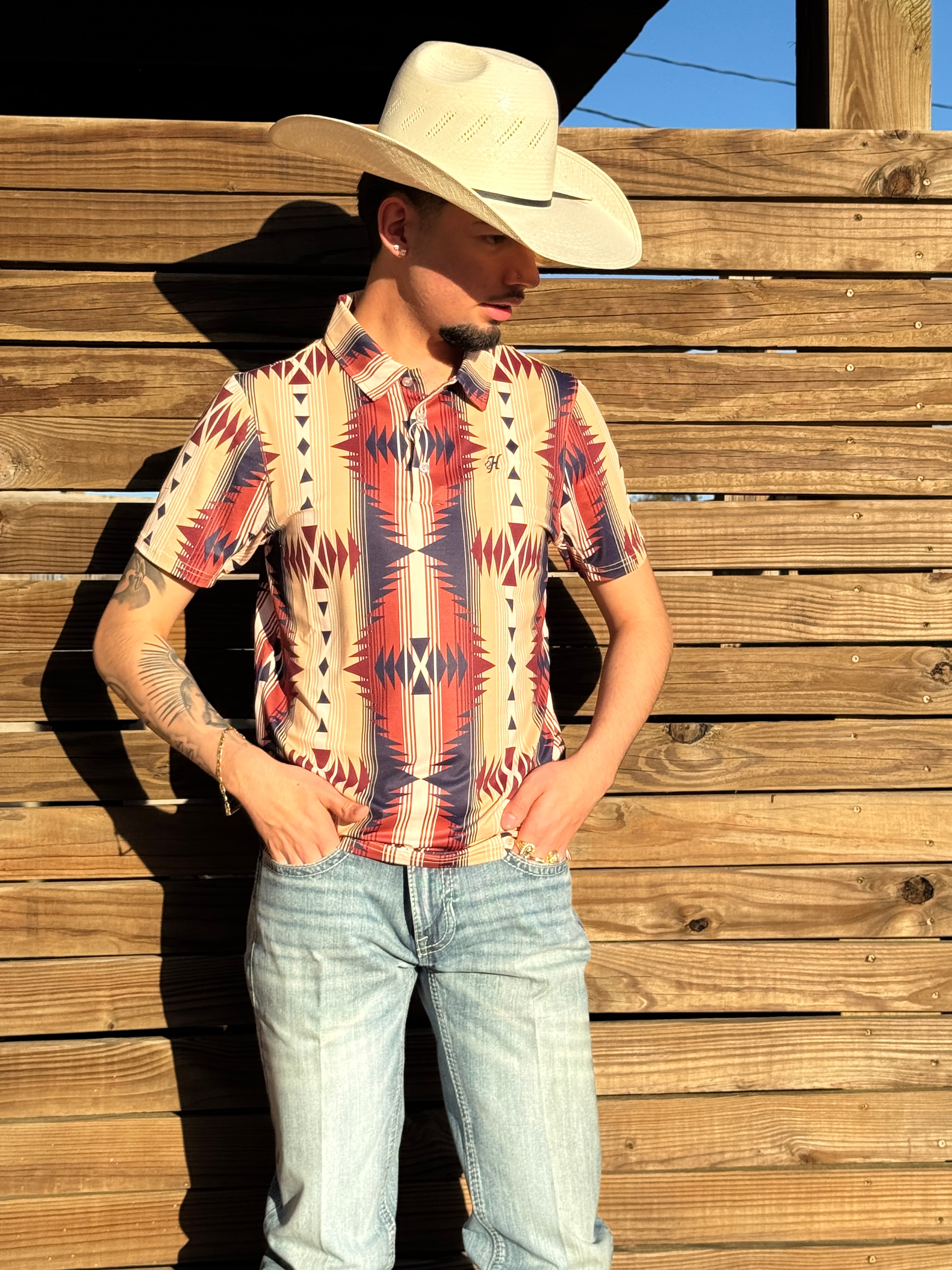 “ Jason “ | MEN’S HOOEY AZTEC POLO |HP034TNAZ