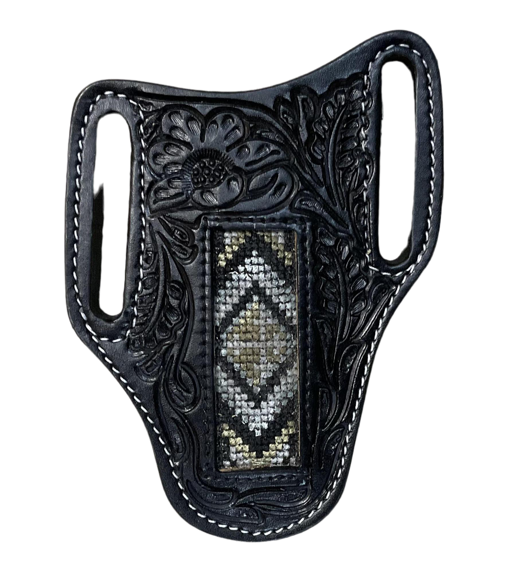 ‘’DAKOTA’’ | IRON SPUR WESTERN CO.  KNIFE SHEATH WESTERN TOOLED LEATHER