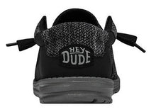 Load image into Gallery viewer, Mens Hey Dude Wally Stitch Flecked Woven Black | 40167-001