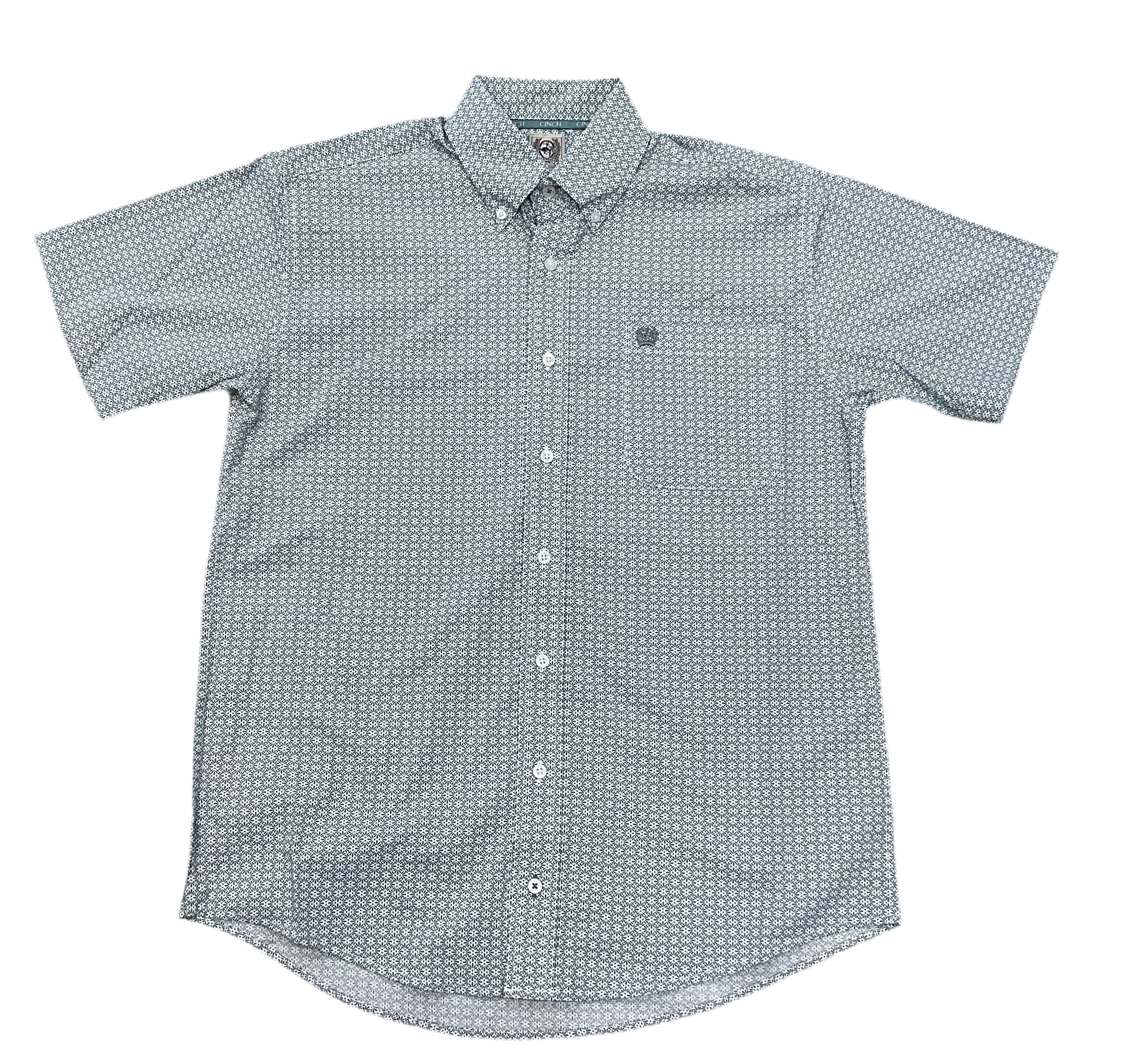 MEN’S CINCH SHORT SLEEVE GREEN SHIRT |MTW1111474